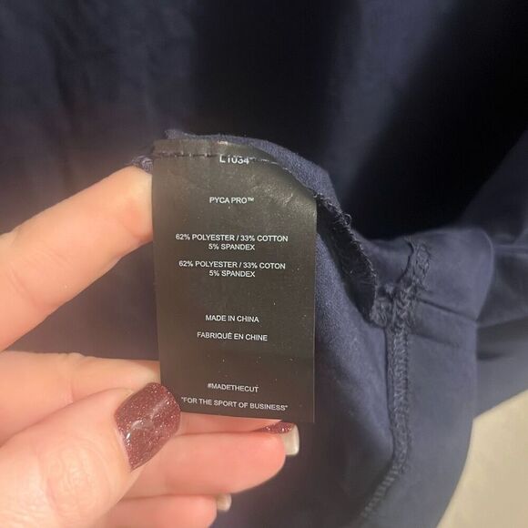 ✨Cuts AO Long Sleeve Navy Sz XL Henley Curve-Hem✨ - Picture 10 of 11